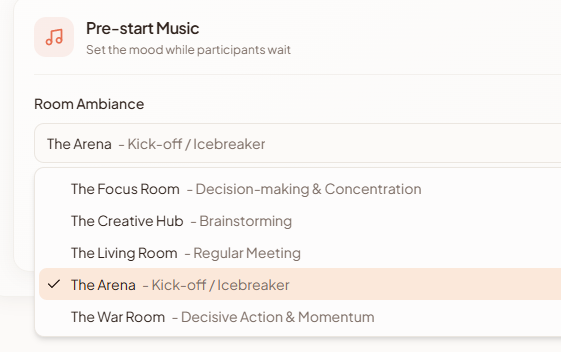 Choose the right music for your meeting